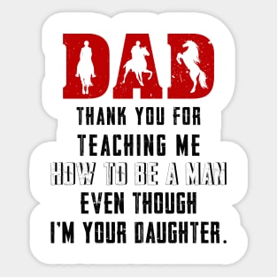 Horse Father And Daughter Horse Riding Sticker